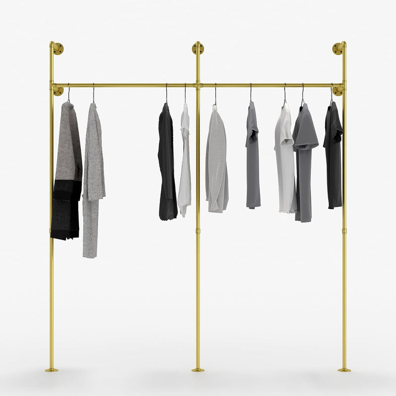 Beautiful 100 Gold Aluminum Metal Suit Hangers Heavy Duty Coat Hangers (100  Pack Gold) 