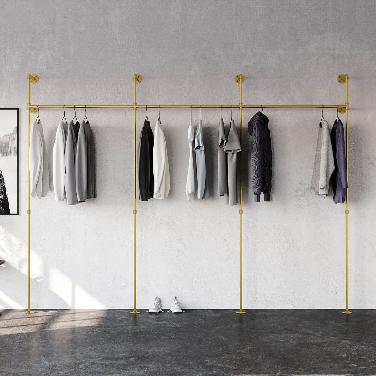 Gold Clothes Rail System - Upgrade Your Closet | pamo. – pamo. design