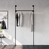 KIM I industrial pipe wardrobe  with clothes