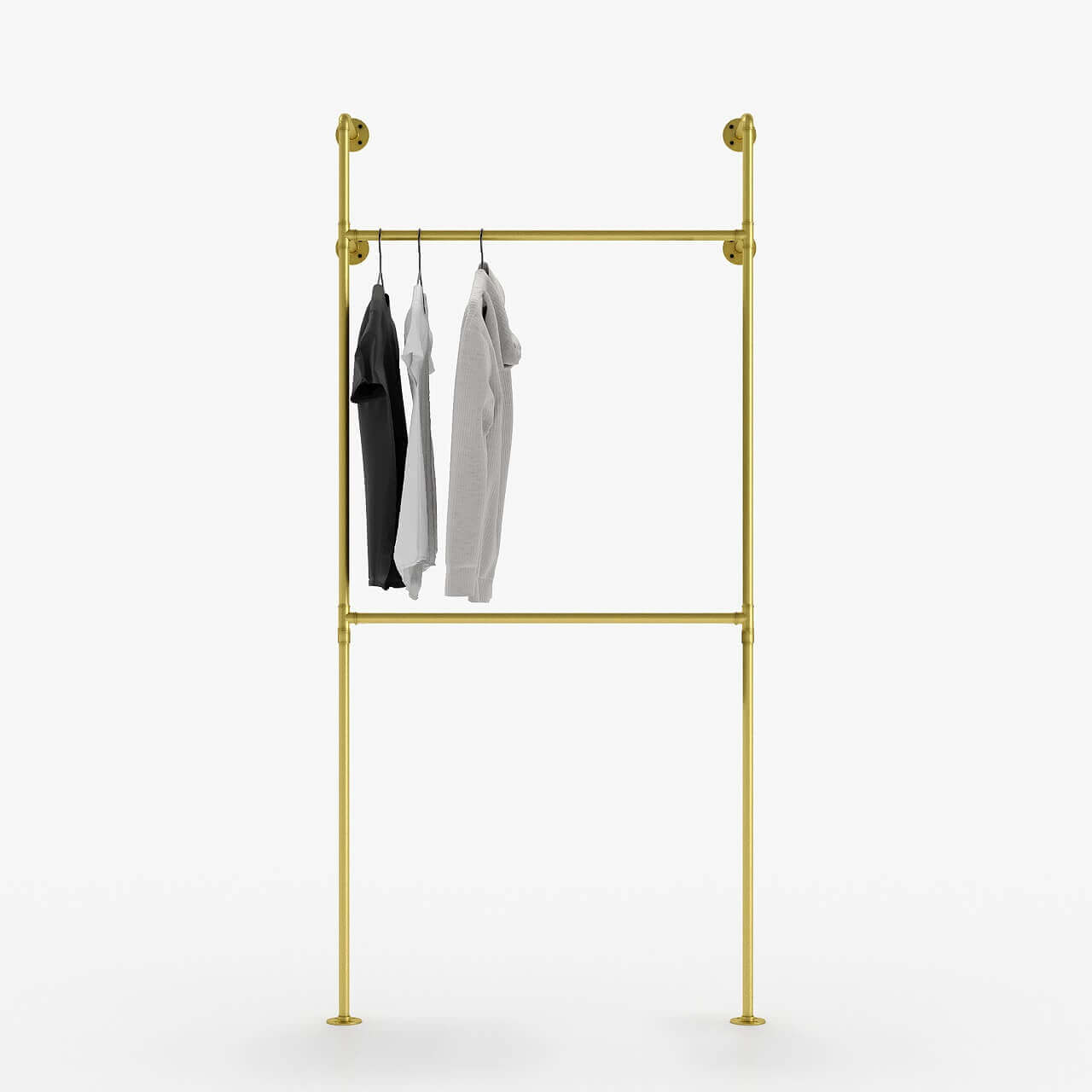 Gold Frame Rack Double Gold Rack Maximize Your Storage Space in Style | pamo. – pamo ...